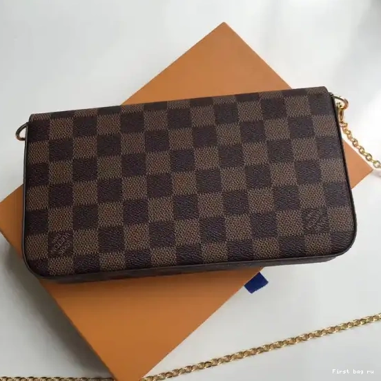 First bag ru Pochette Bag Vuitton N63032 Louis Felicie Damier 0626